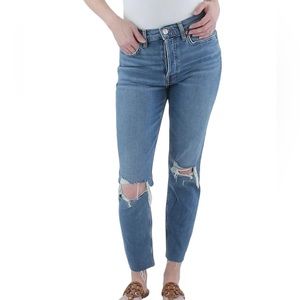 RE/DONE Women’s 90'S High Rise Button Fly Ankle Jeans in Medium Wash Size: 28